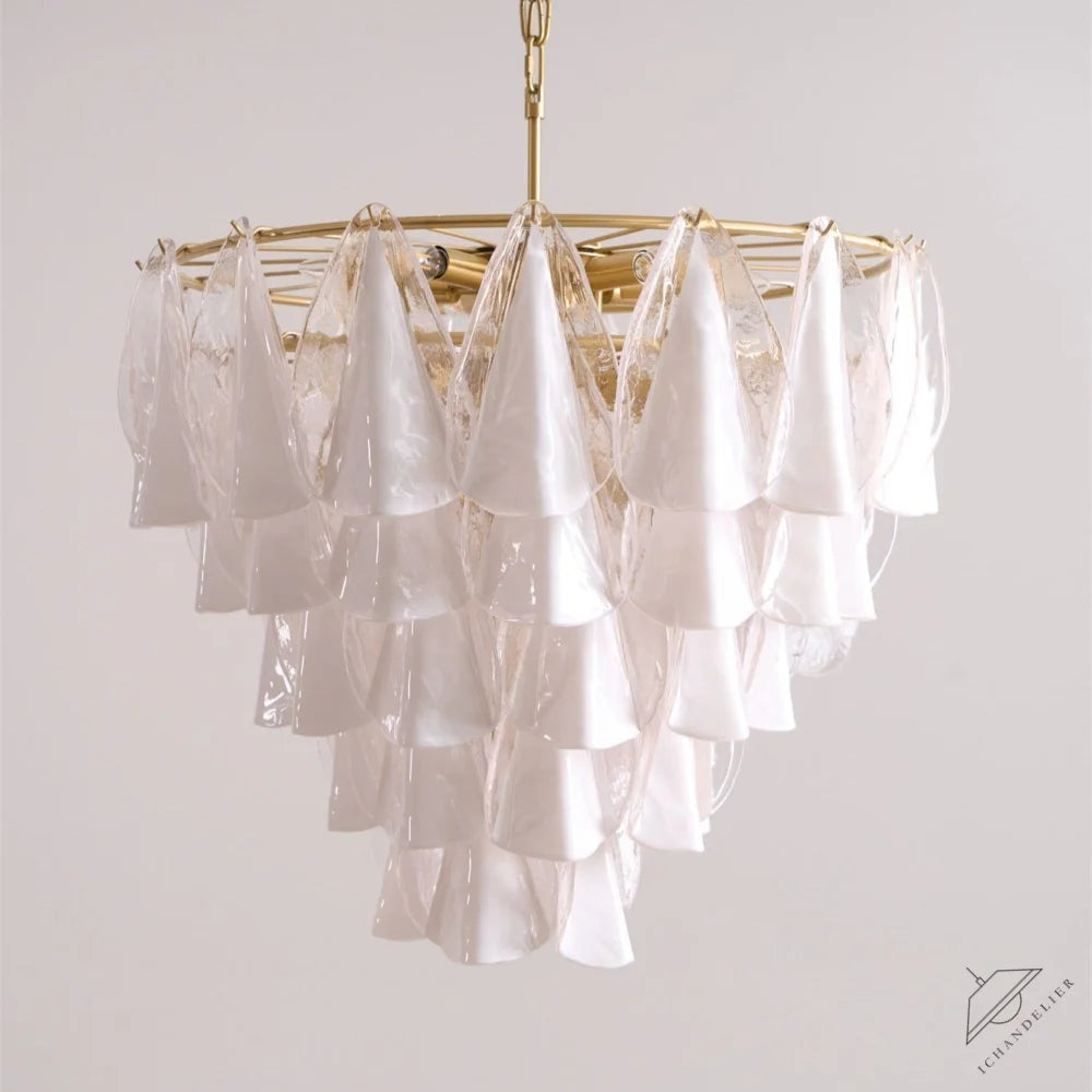 Lunara White Murano Chandelier