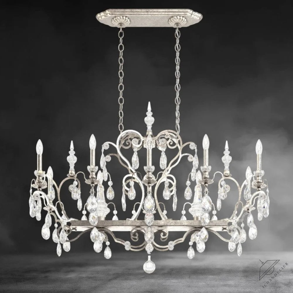 Antique Silver / Clear Heritage Crystal Lustre en cristal Renaissance 46"