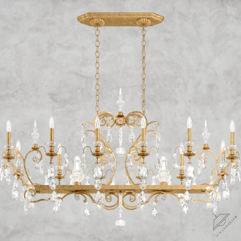 Heirloom Gold / Clear Heritage Crystal Lustre en cristal Renaissance 56"
