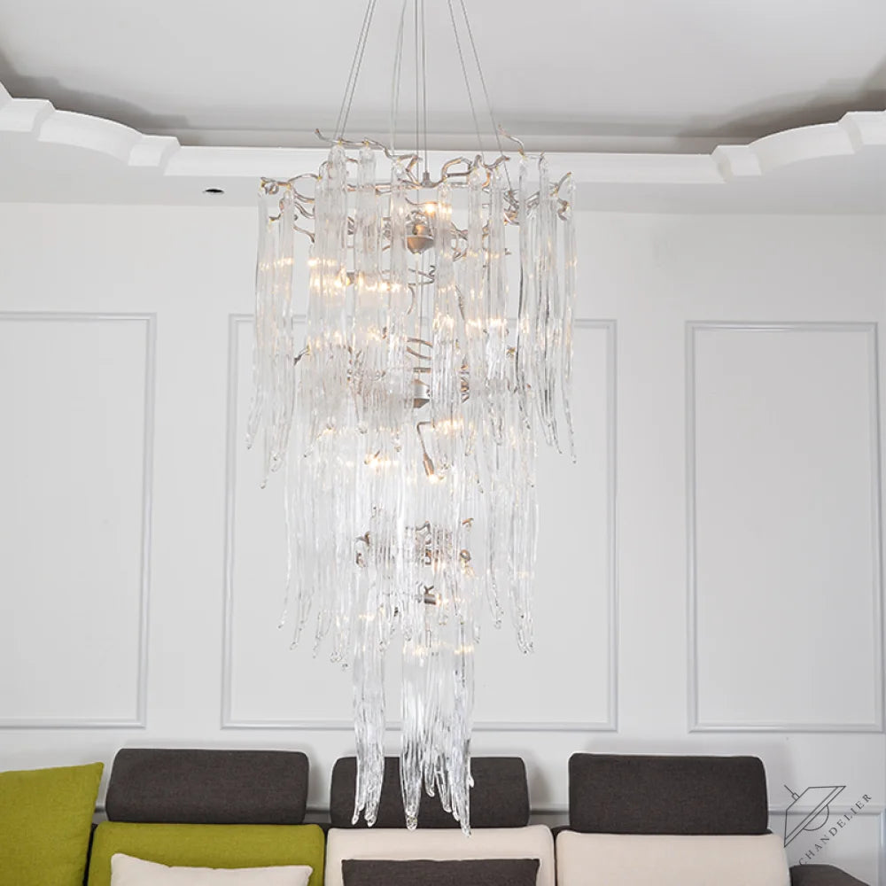 Luxury Crystal Branch Chandelier For Staircase - Ineffable Lighting