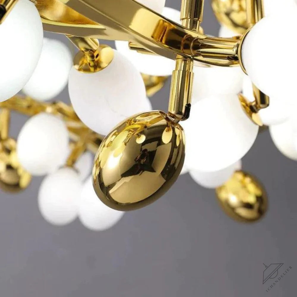 Luxury Escamoles Modern Linear Grape Chandelier