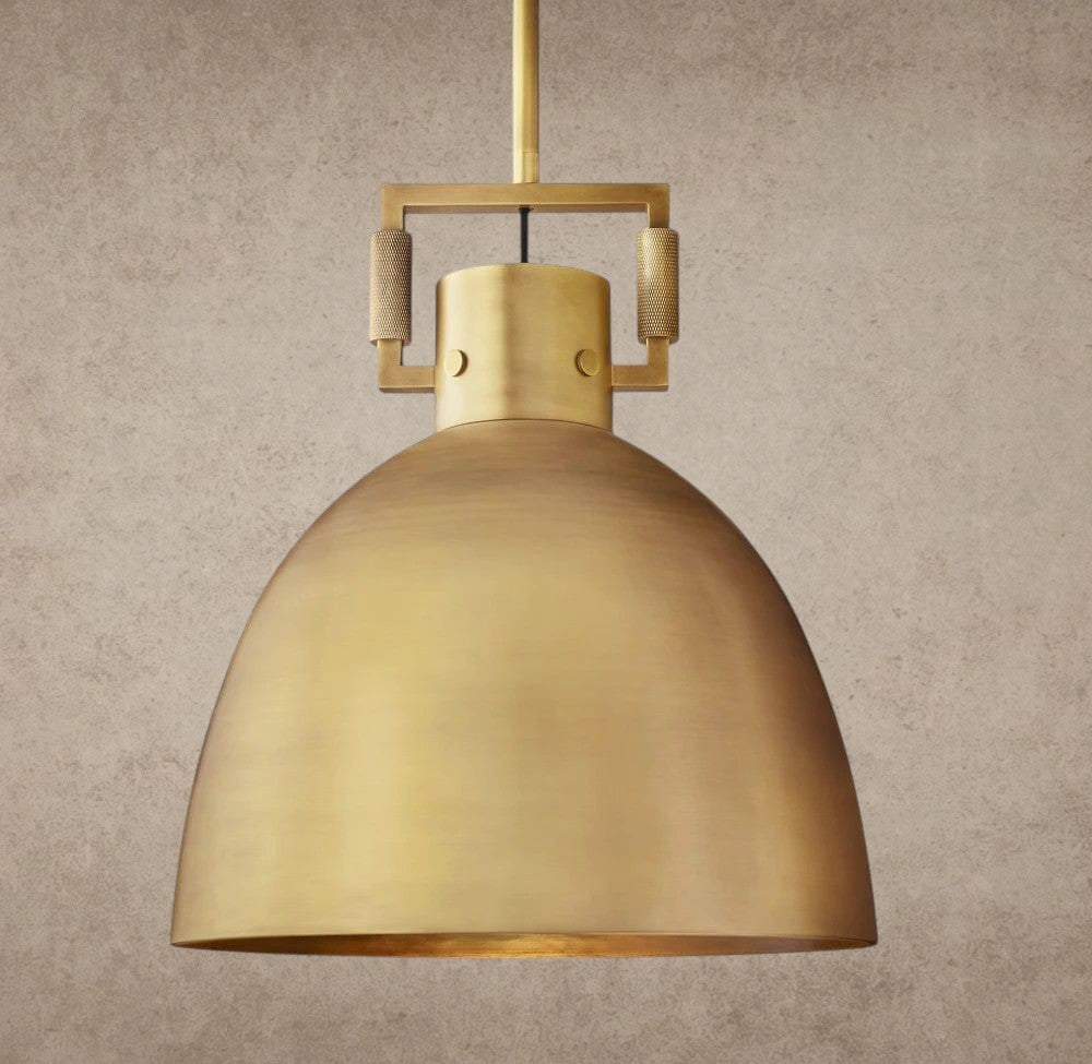 10" / Brass MACHINIST METAL CLOCHE PENDANT 10", 14", 18"