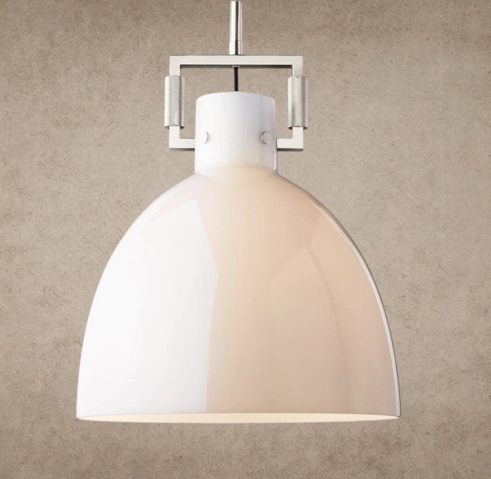 MACHINIST MILK GLASS CLOCHE PENDANT 10", 14", 18"