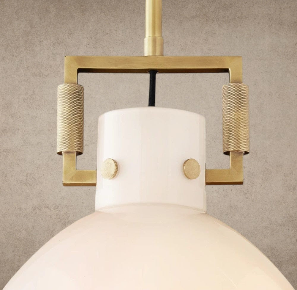 MACHINIST MILK GLASS CLOCHE PENDANT 10", 14", 18"