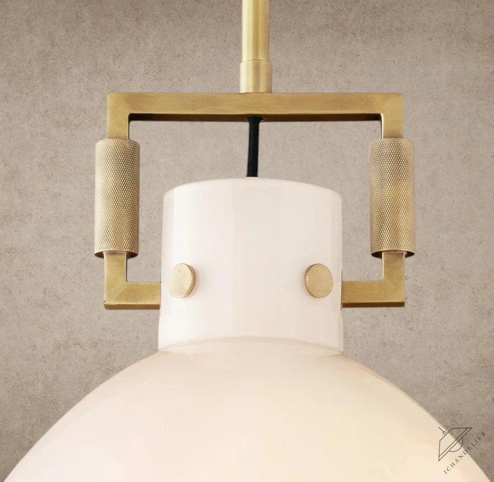 MACHINIST MILK GLASS CLOCHE PENDANT 10", 14", 18"