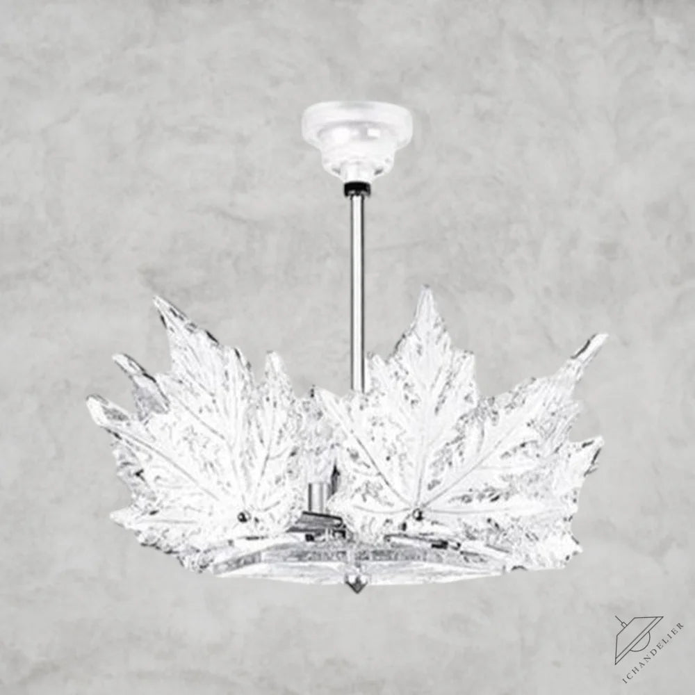 Maple Leaf Crystal Single Layer Chandelier