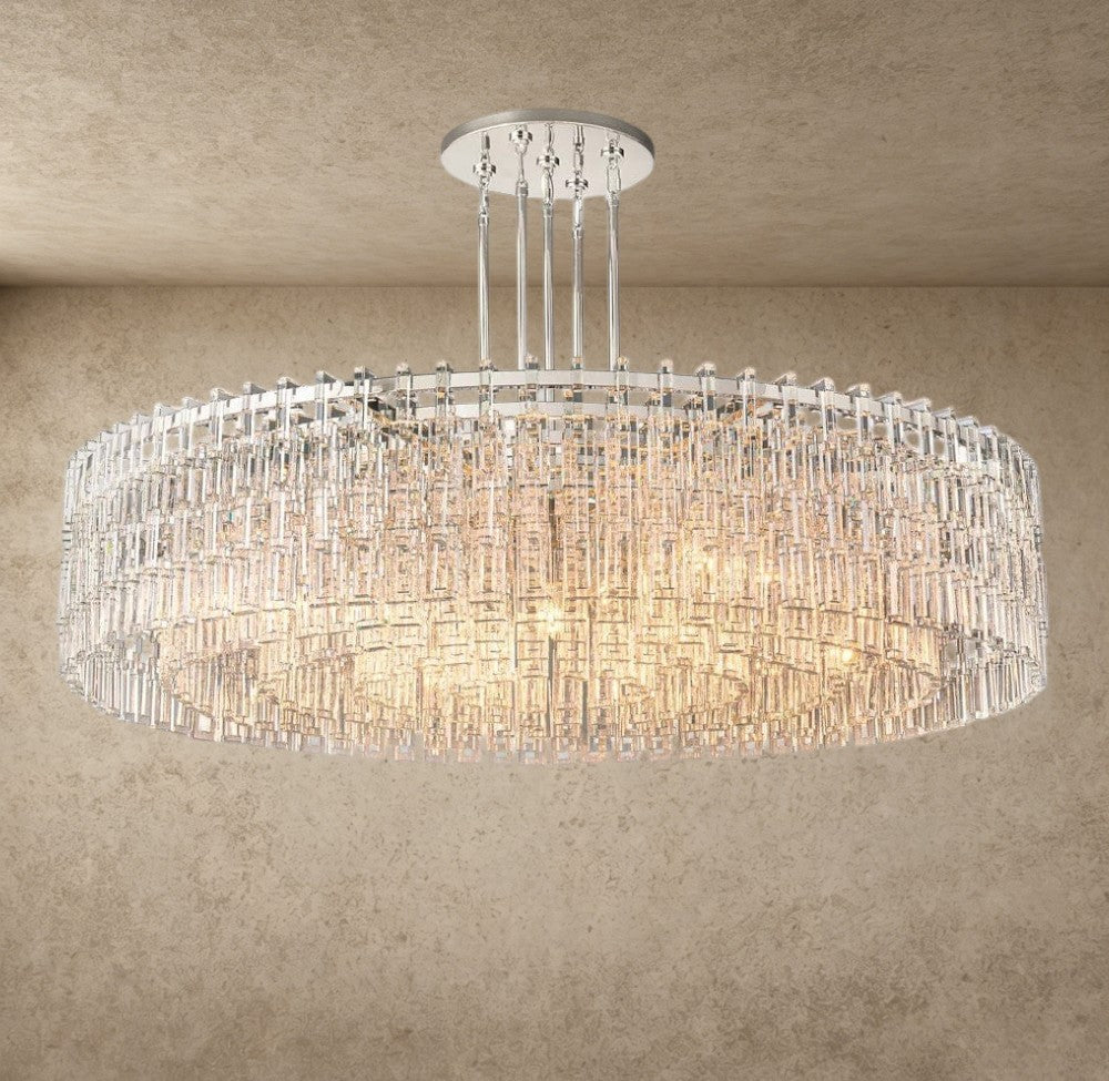 60" / Nickle Marignan Round Chandelier 36", 48", 60"