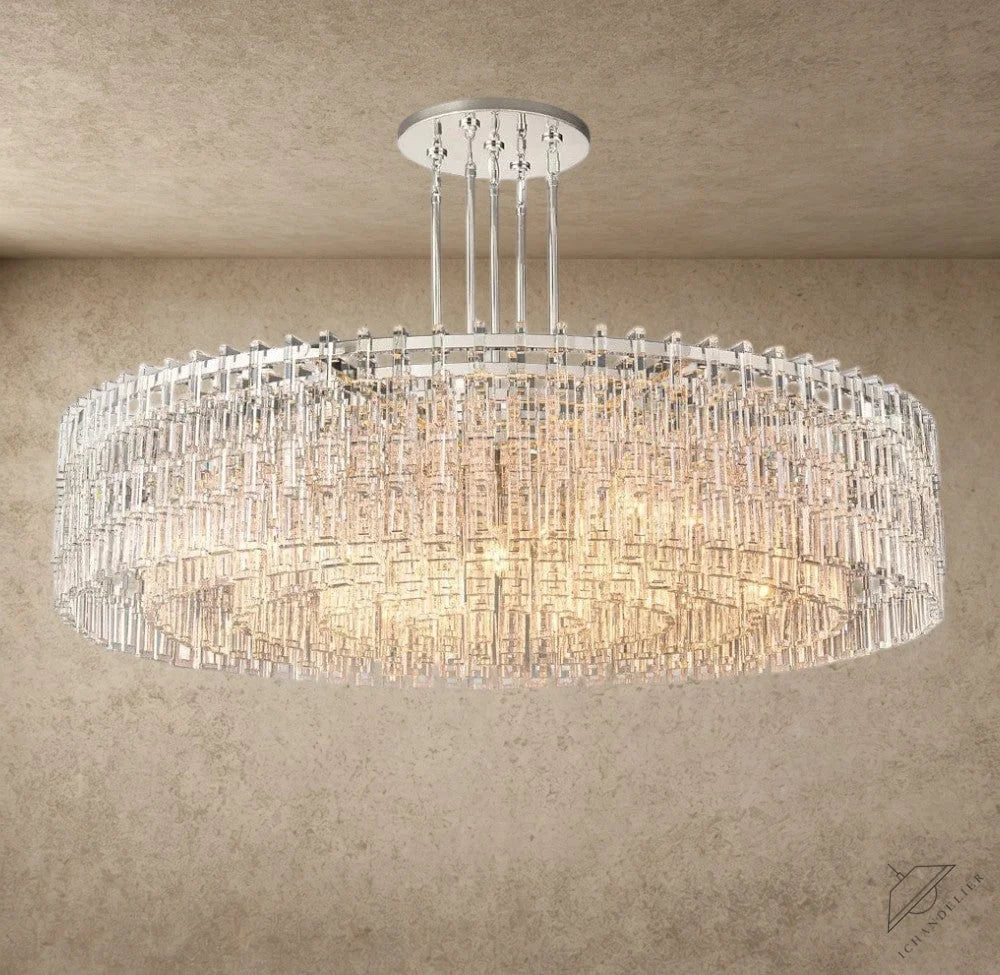 60" / Nickle Marignan Round Chandelier 36", 48", 60"