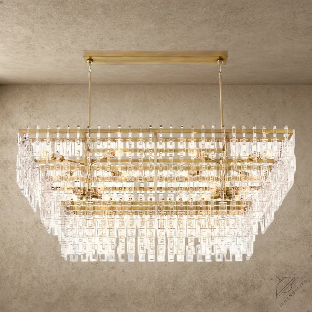 Marignan Tiered Rectangular Chandelier 60", 72"