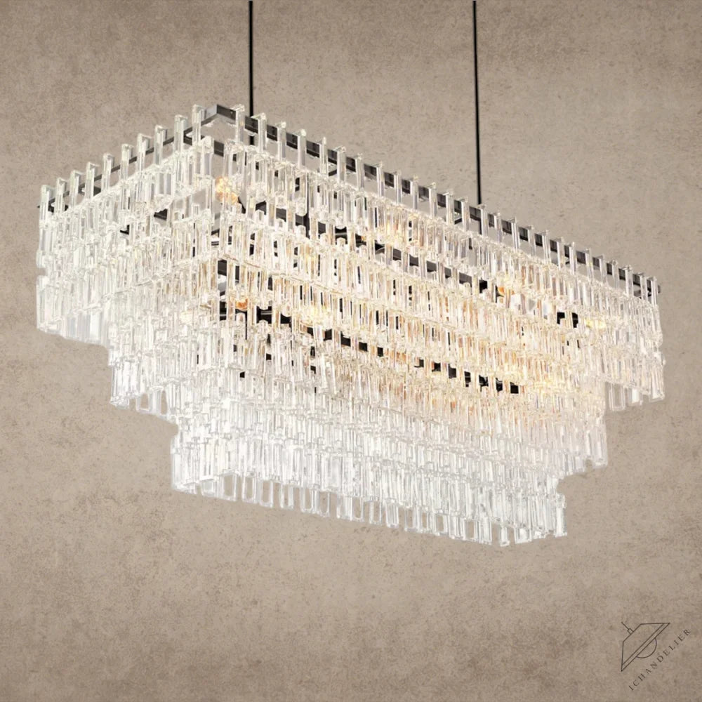 Marignan Tiered Rectangular Chandelier 60", 72"