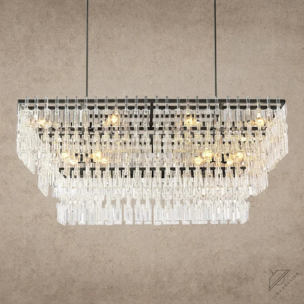 60" / Bronze Marignan Tiered Rectangular Chandelier 60", 72"