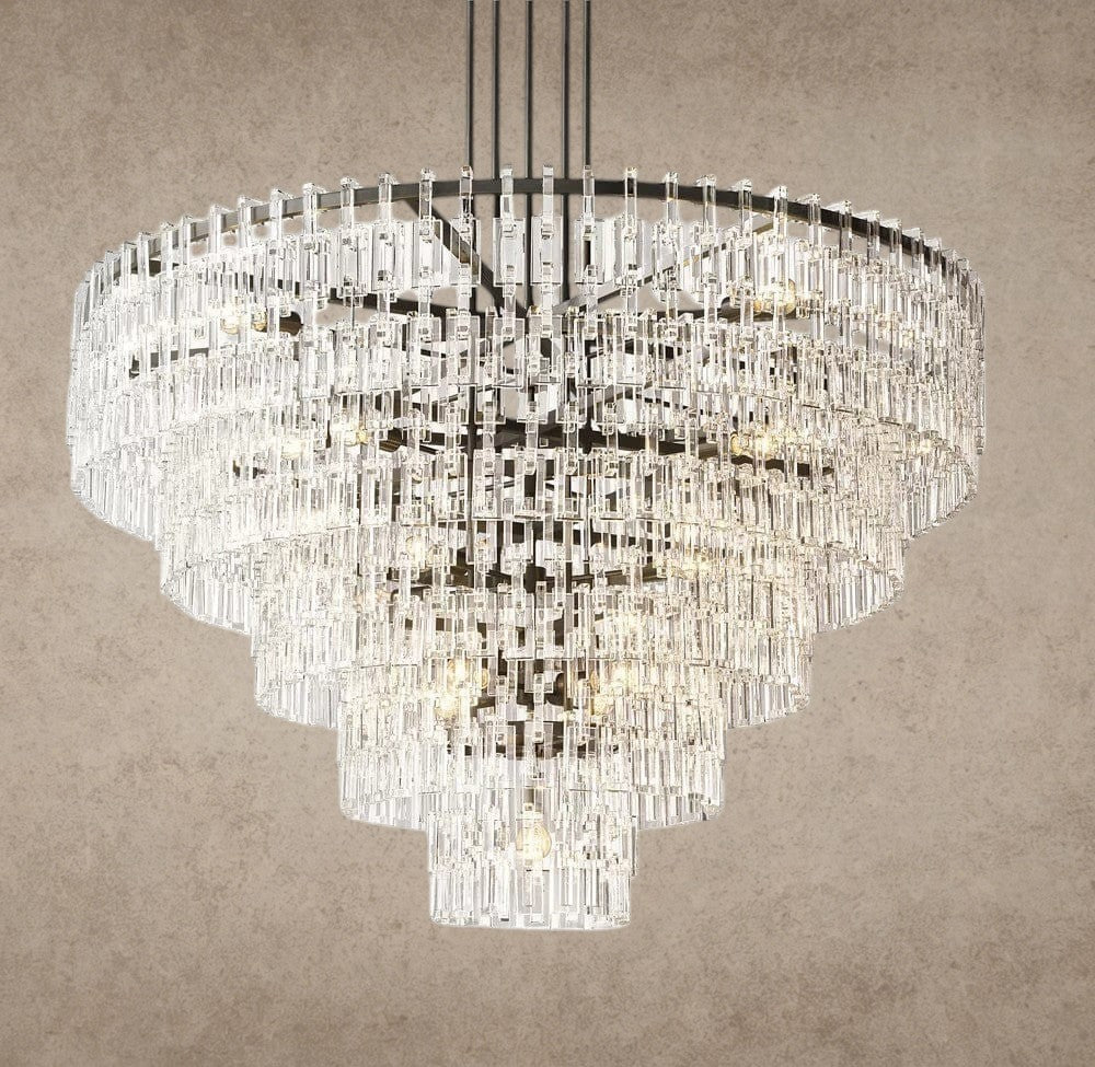 60" / Bronze Marignan Tiered Round Chandelier 36", 48", 60"