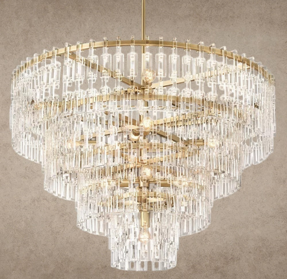 48" / Brass Marignan Tiered Round Chandelier 36", 48", 60"