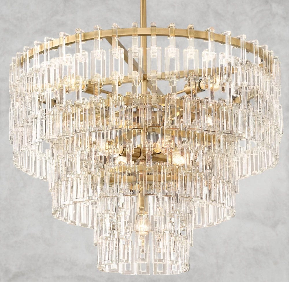 36" / Brass Marignan Tiered Round Chandelier 36", 48", 60"