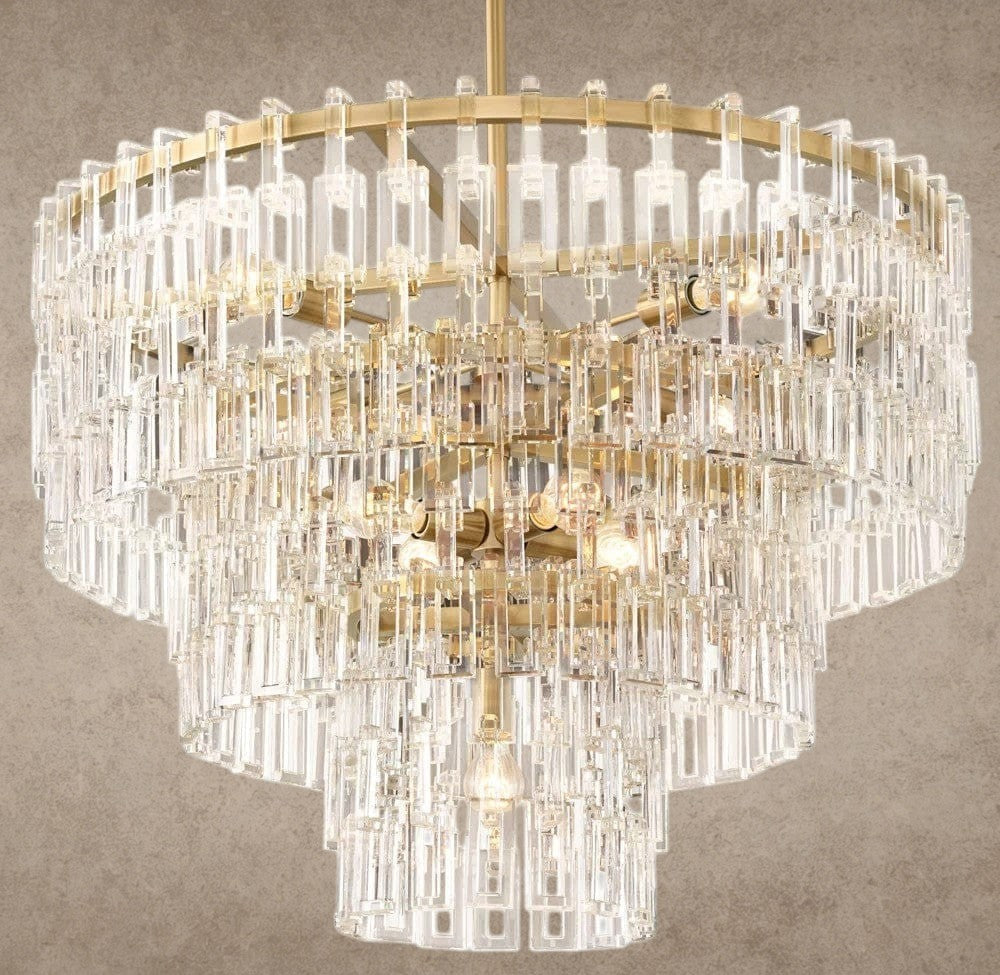 36" / Brass Marignan Tiered Round Chandelier 36", 48", 60"