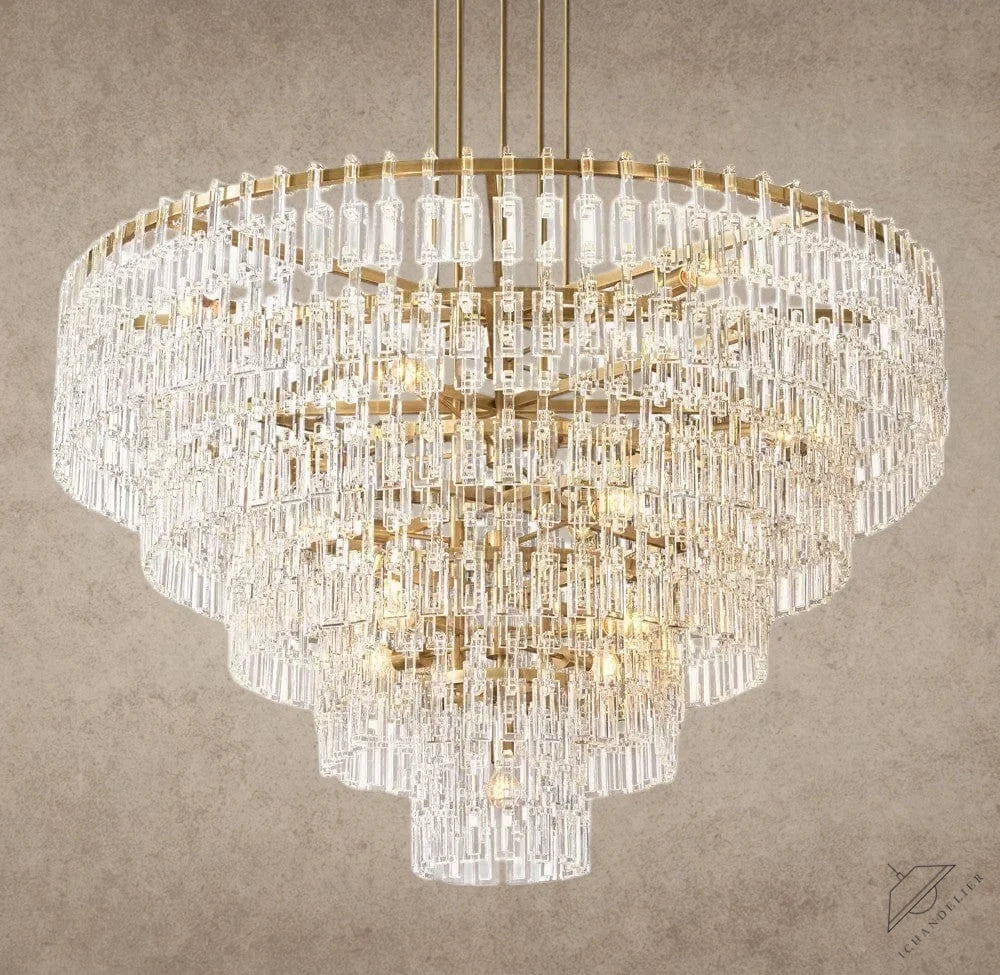60" / Brass Marignan Tiered Round Chandelier 36", 48", 60"