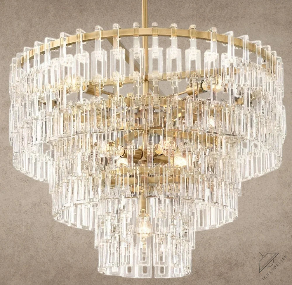 36" / Brass Marignan Tiered Round Chandelier 36", 48", 60"
