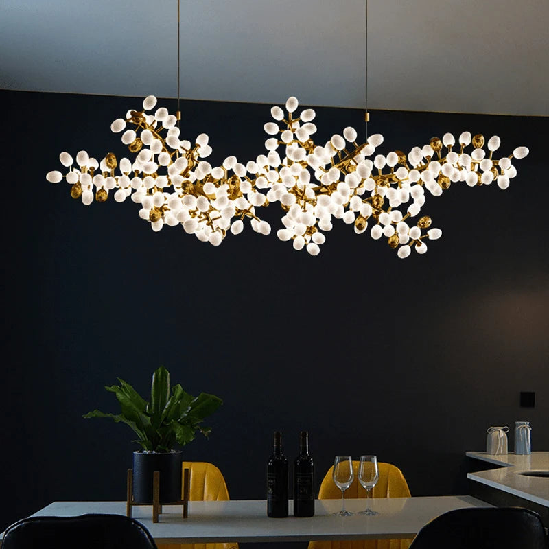 Modern Artistic Linear Elegant Grape Extra Large Chandelier