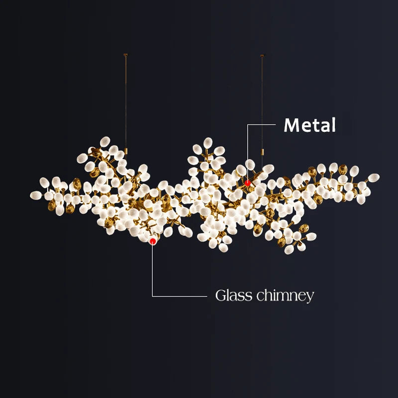 Modern Artistic Linear Elegant Grape Extra Large Chandelier