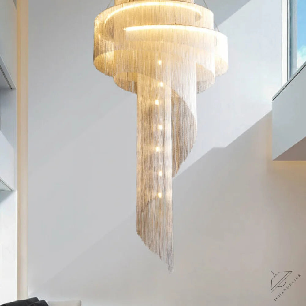 Modern Grand Chain Tassel Chandelier