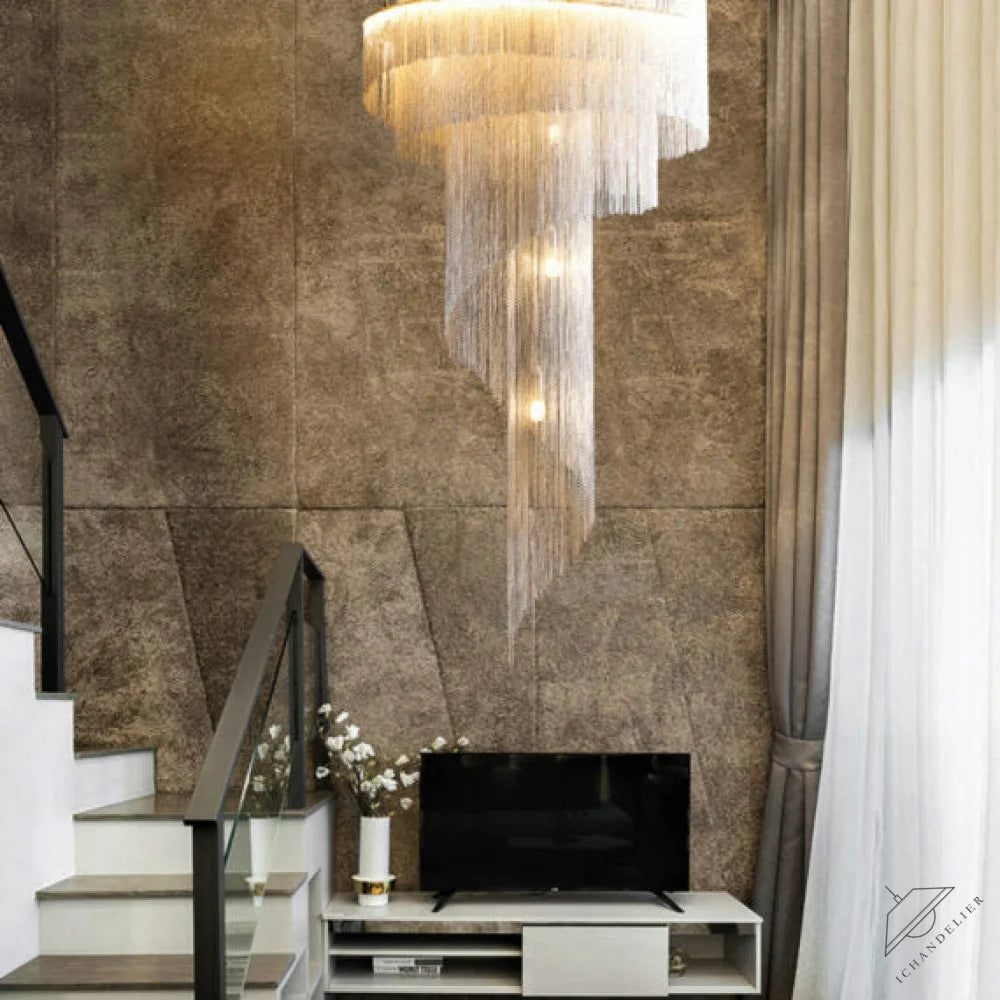 Modern Grand Chain Tassel Chandelier
