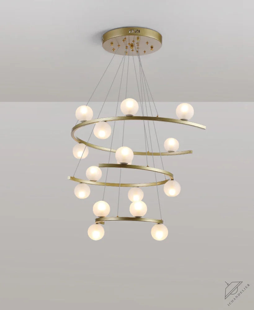 Modern Half Ring LED Chandelier by Aurorae Lighting