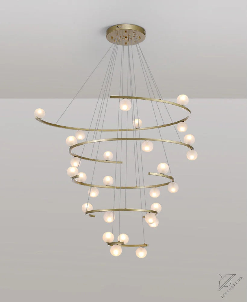Modern Half Ring LED Chandelier by Aurorae Lighting
