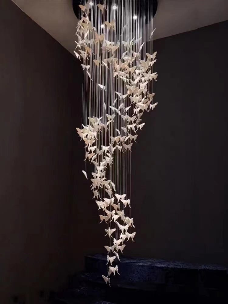 D 23.6" * H 118" Modern Spiral Staircase Chandelier Ceiling Light Fixture for High Ceiling Living room/ Entryway