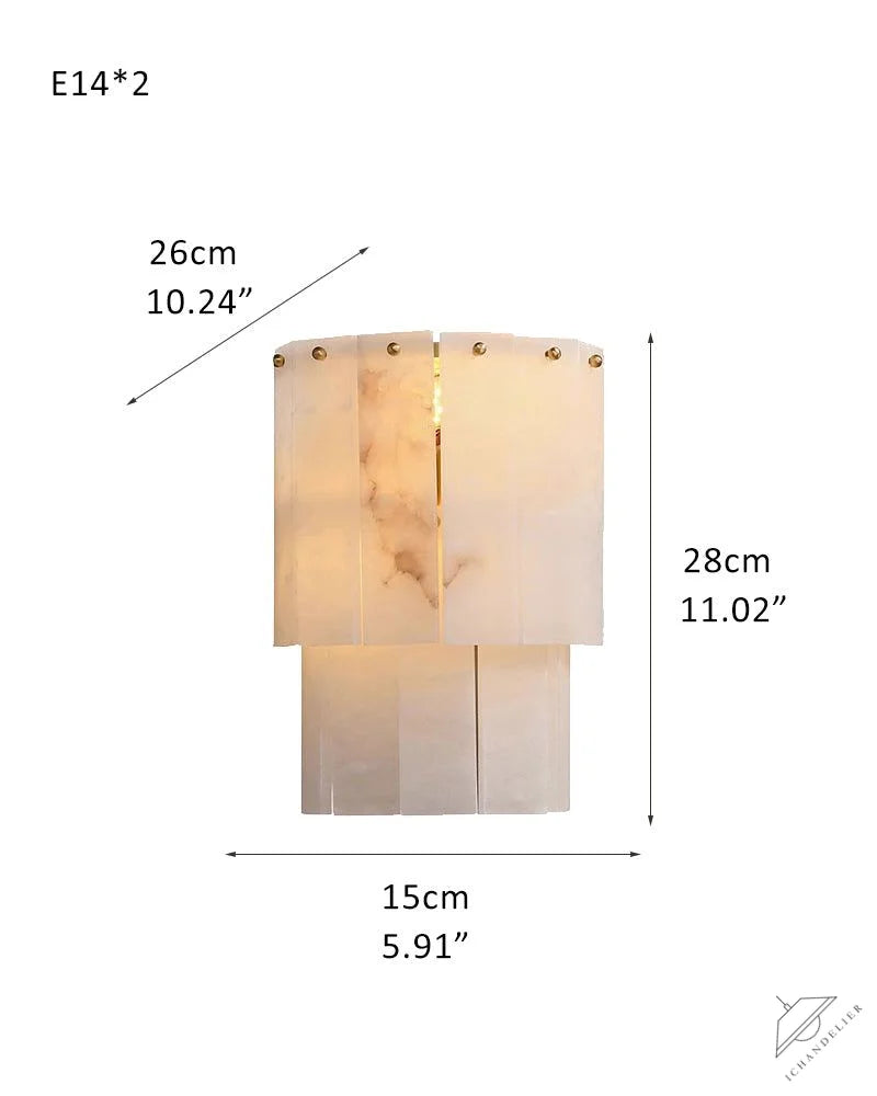 Modern White Alabaster Shade Multi-Layer Rectangle Chandelier