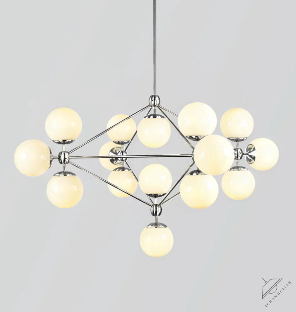 Moodo Chandelier - 4 Sided, 15 Globes