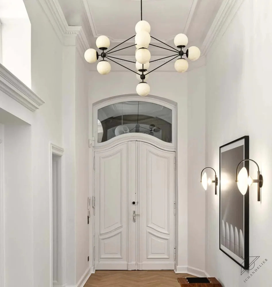 Moodo Chandelier - 4 Sided, 15 Globes