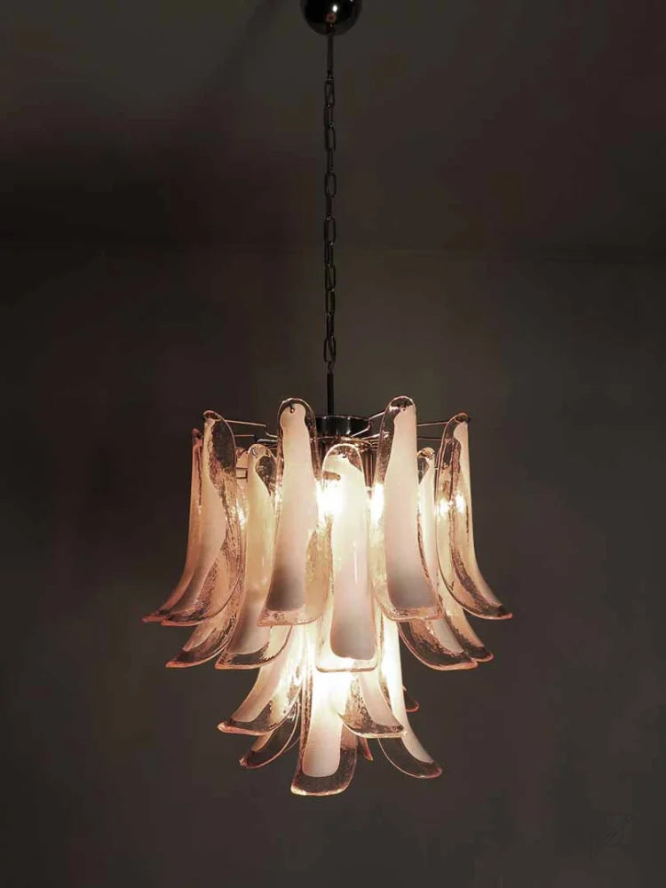 Murano Chandelier – 26 petals – Pink