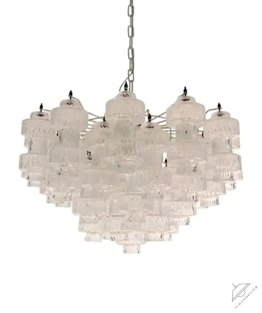 Murano Chandelier – 37 glasses- Transparent