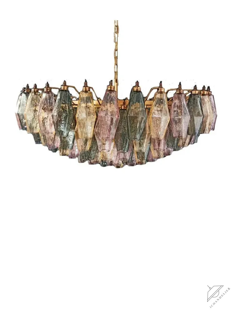 Murano Chandelier – Poliedri – 185 glass – Multi