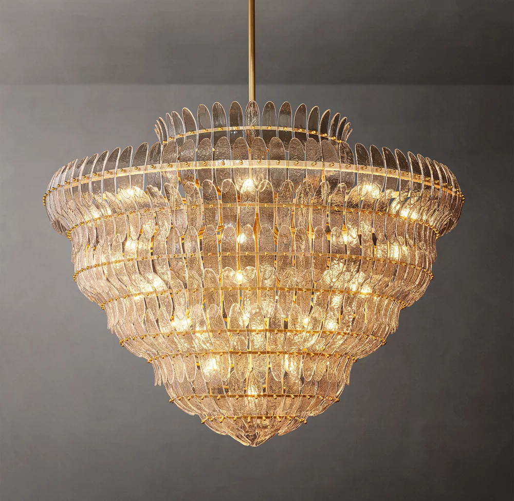 Amelia Clear Glass Round Chandelier 60"