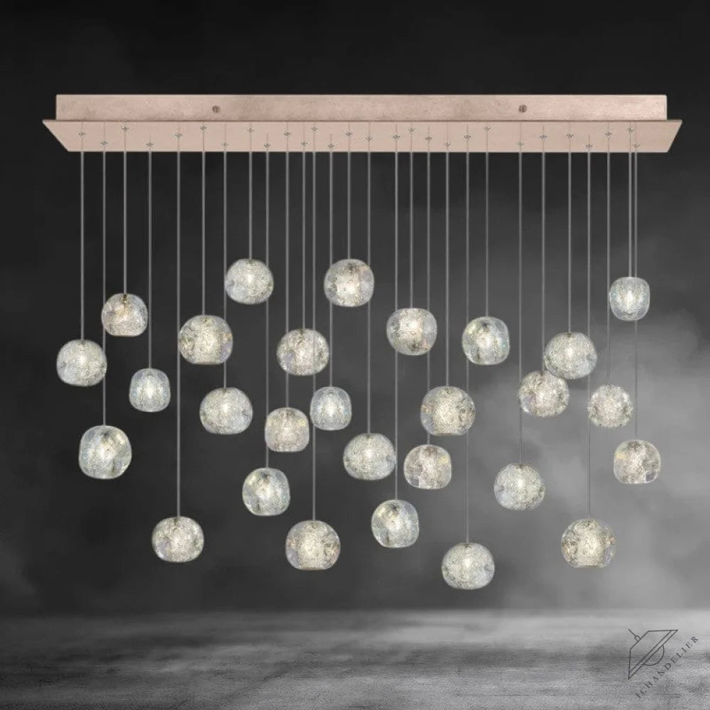 28 - Light / Brass Natural Inspirations 15 - Light Long Chandelier