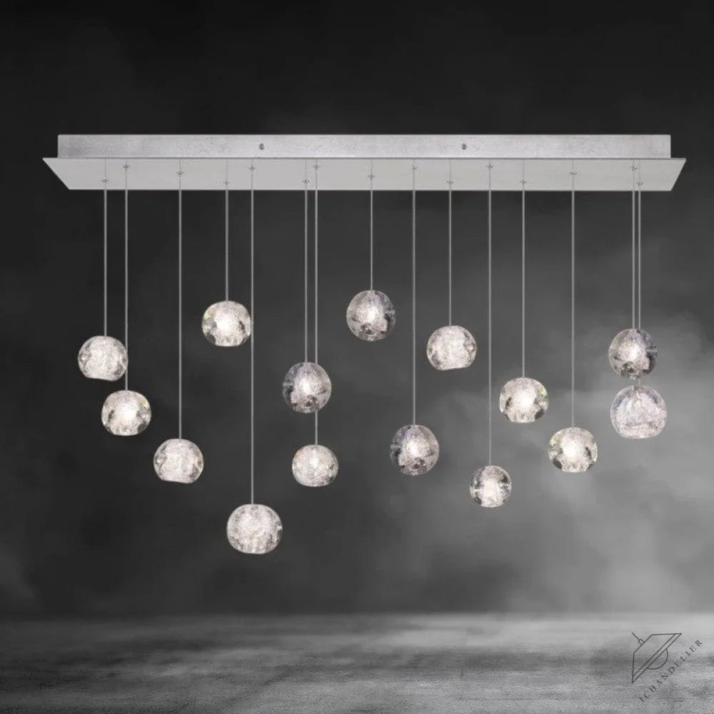 15 - Light / Nickel Natural Inspirations 15 - Light Long Chandelier