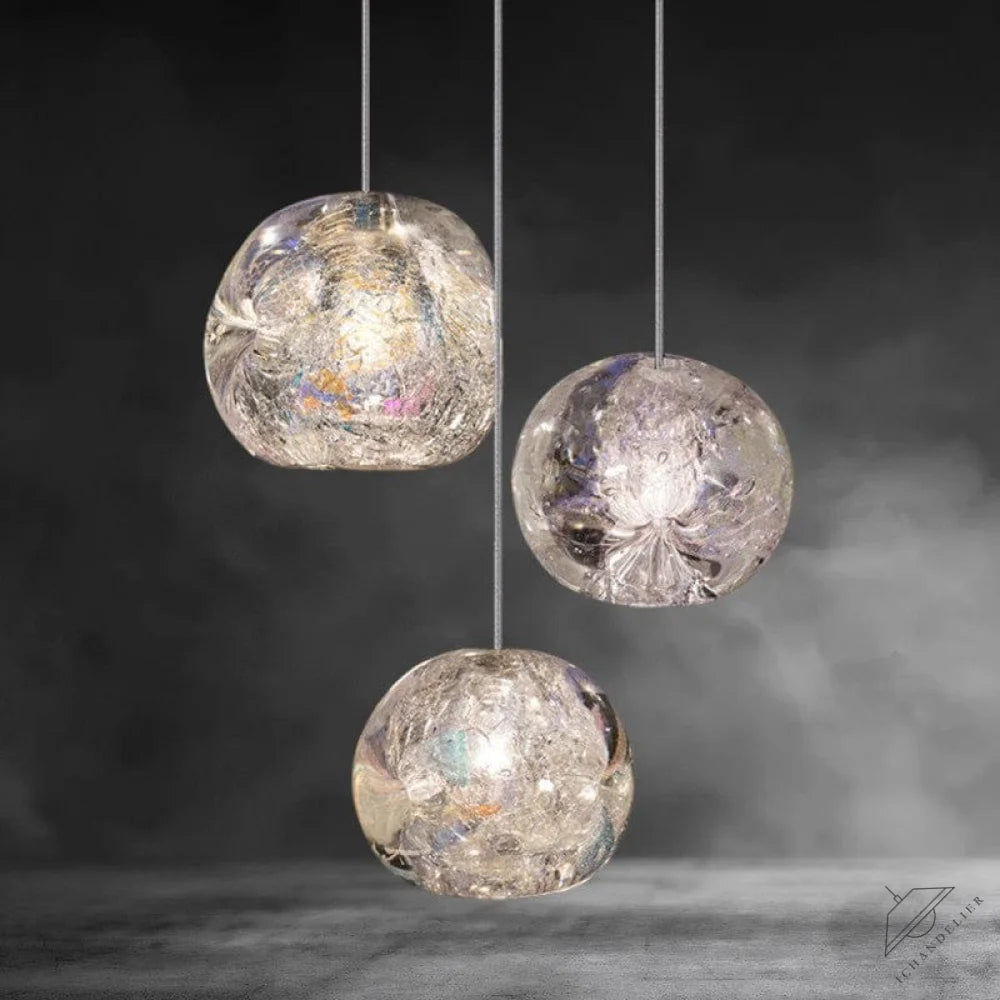 Nature-inspired round crystal Chandelier