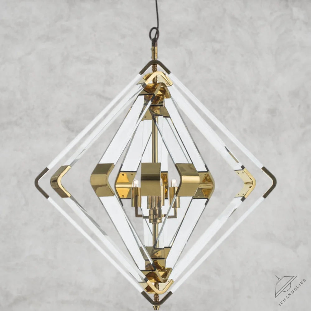 Brass Nellote 4 - Light Chandelier