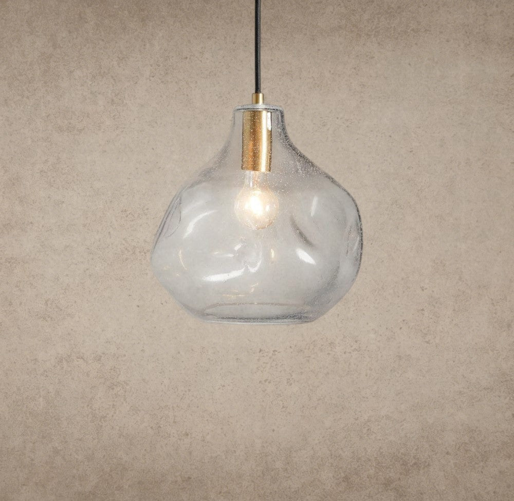 CLEAR Organic 12" Glass Pendant