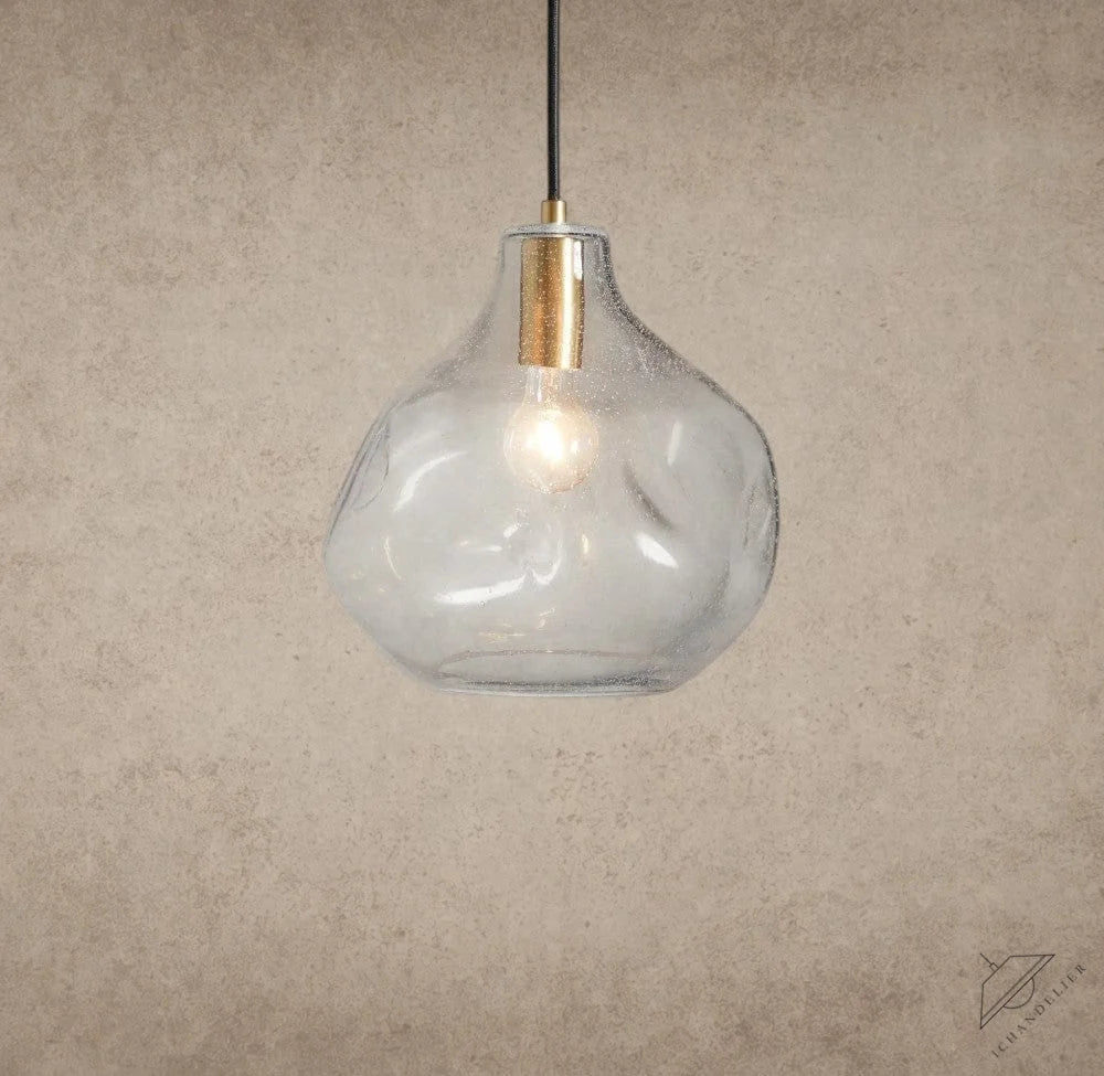 CLEAR Organic 12" Glass Pendant