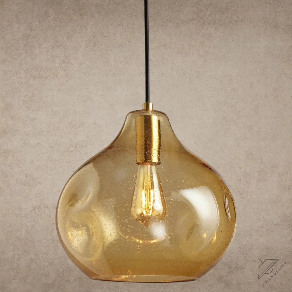 12" / Amber Organic Pendant 8", 12", 16"