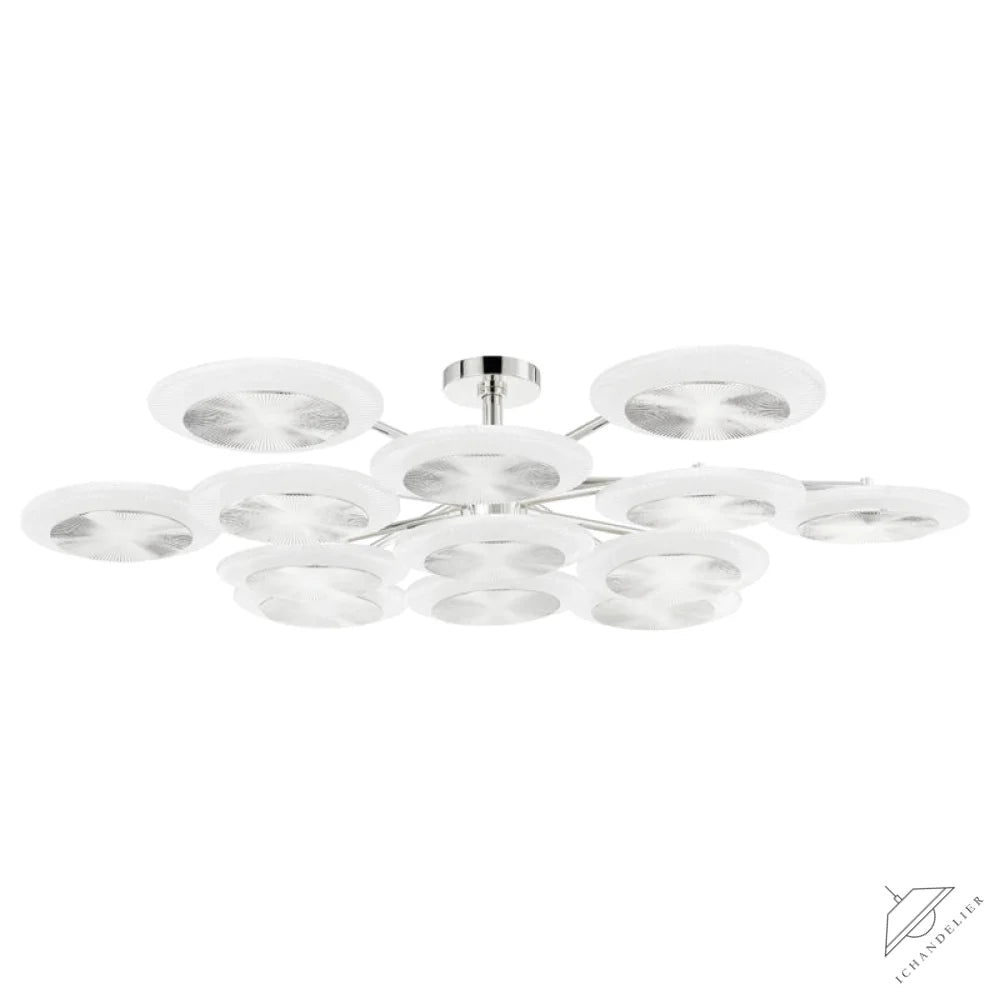 Ovo Ice Glass Round Chandelier 56.75 inch