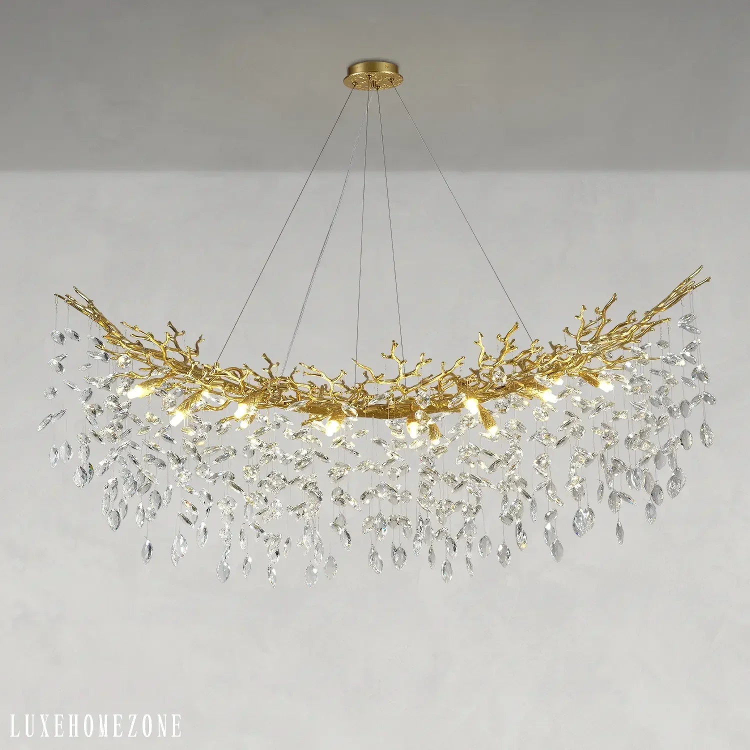 Solara Rectangular Tree Branch Chandelier 55 inch 72 inch Tree Branch
