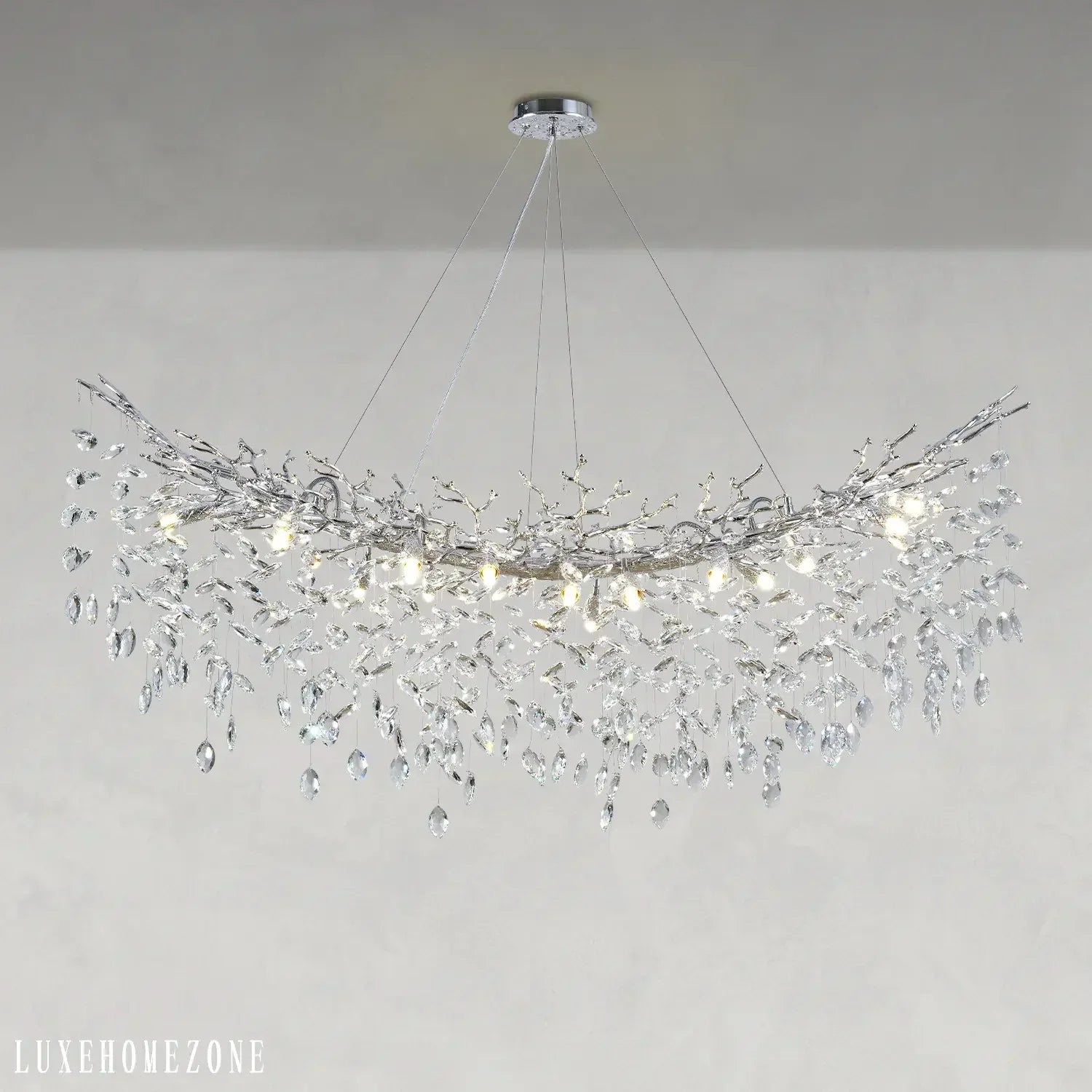Solara Rectangular Tree Branch Chandelier 55 inch 72 inch Tree Branch