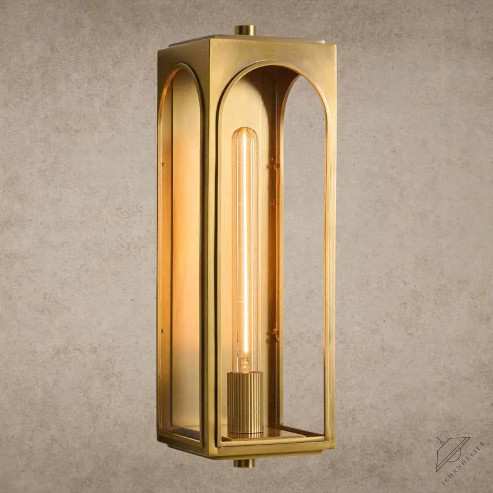 19" / Brass Palladian Outdoor Sconce 13", 19", 24"