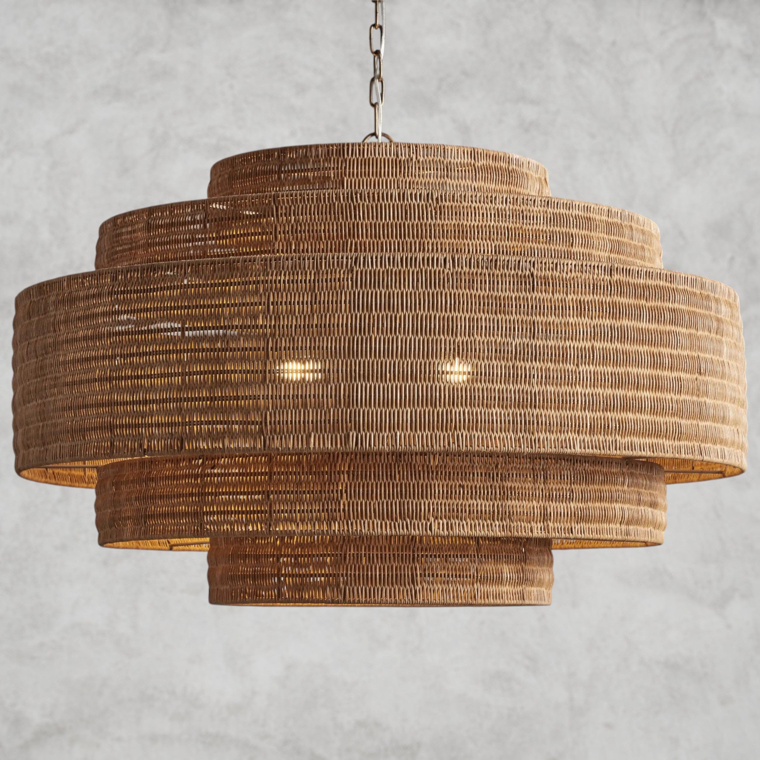 40" / Natural Paloma Chandelier 28", 40"