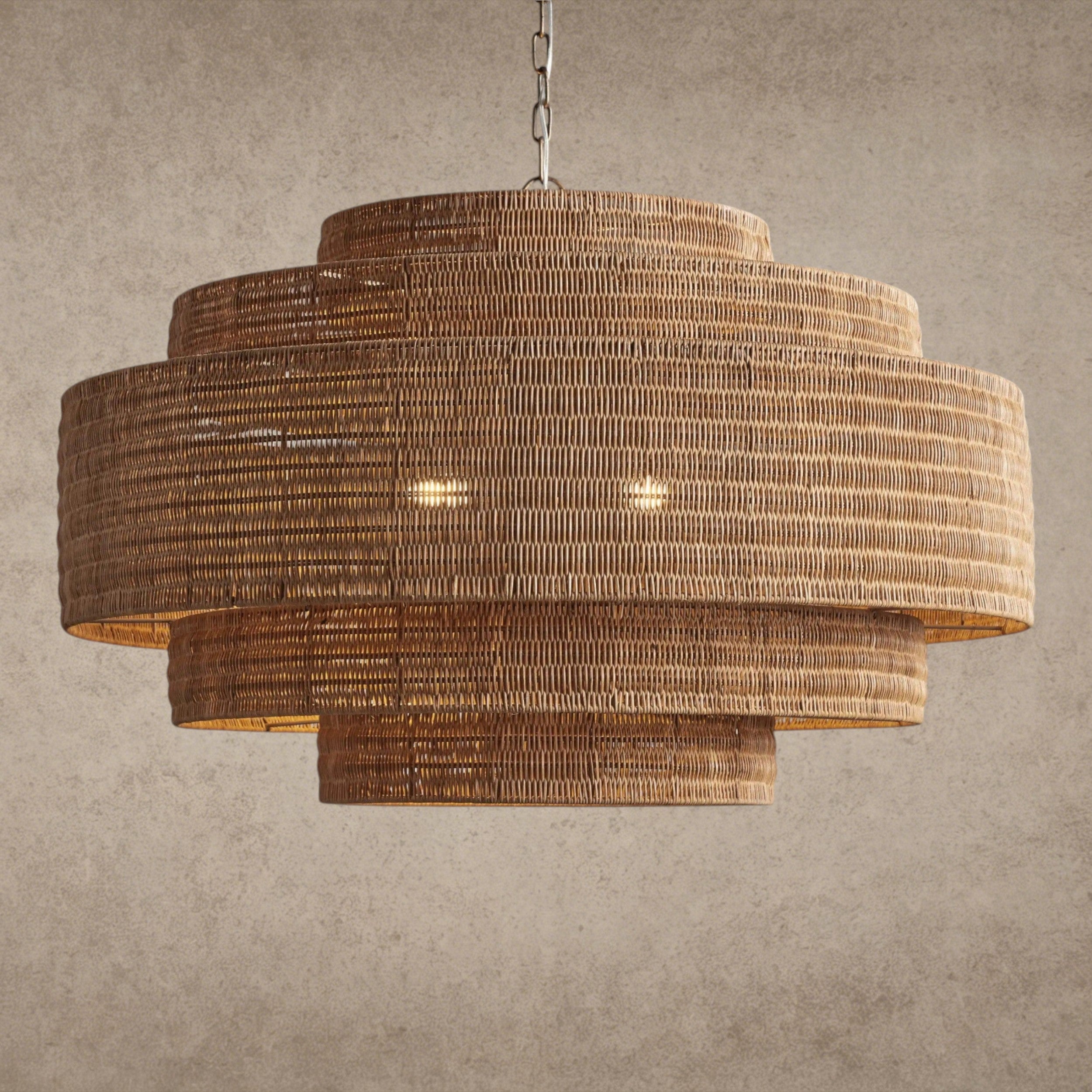 40" / Natural Paloma Chandelier 28", 40"