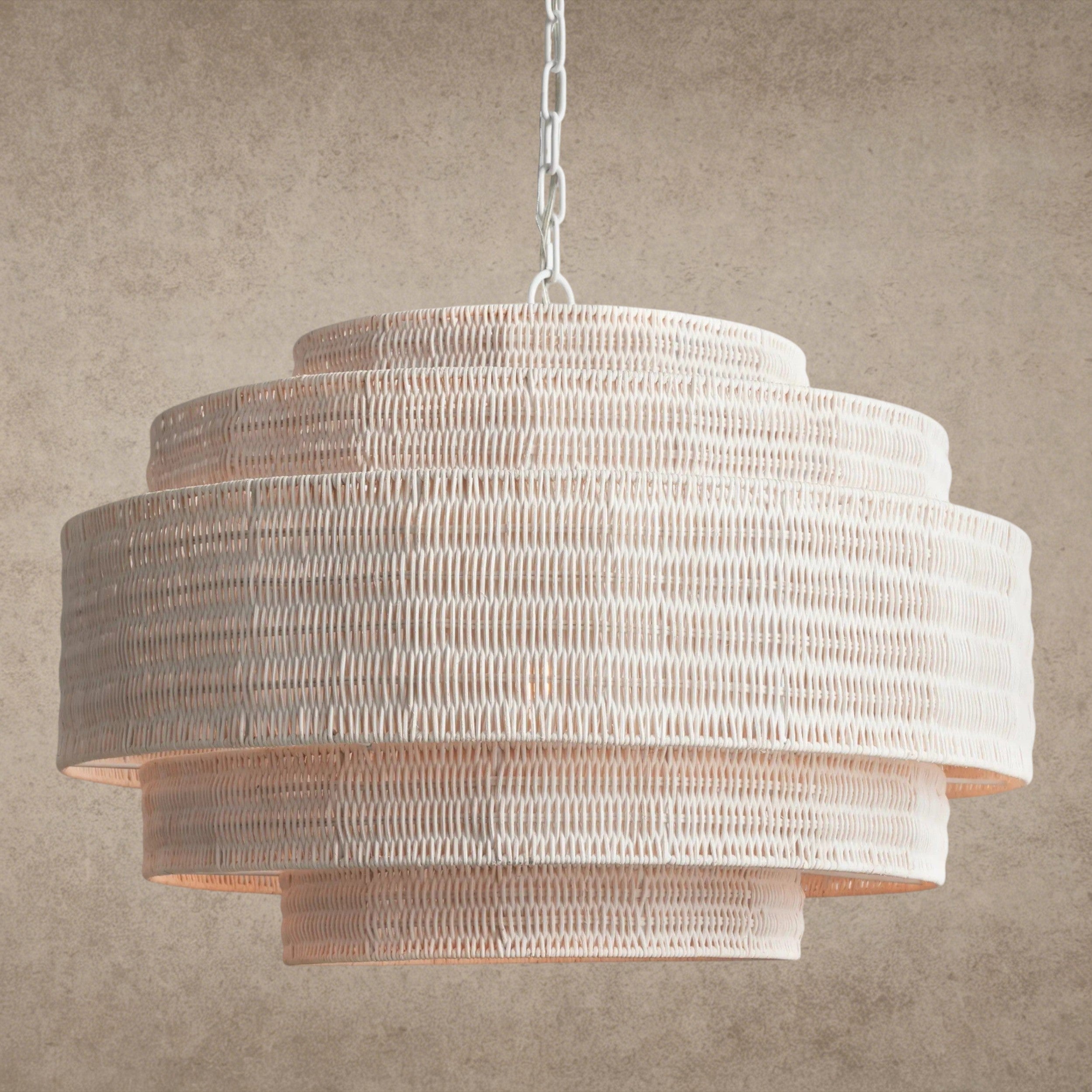 28" / White Paloma Chandelier 28", 40"
