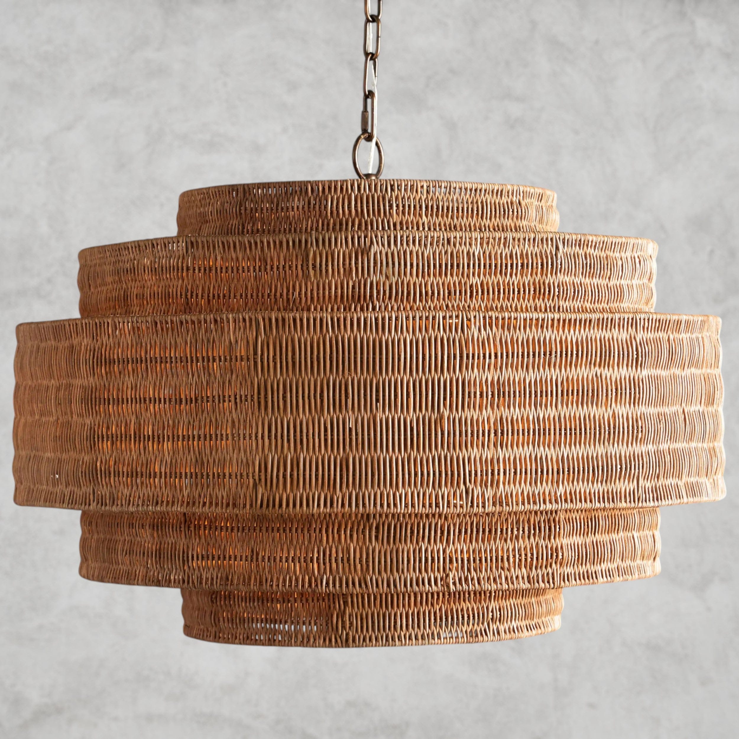 28" / Natural Paloma Chandelier 28", 40"